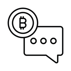 Ready to use vector design of bitcoin chat in trendy style