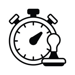 Timestamp vector design isolated on white background