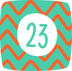 23 Date Christmas Calendar Sticker