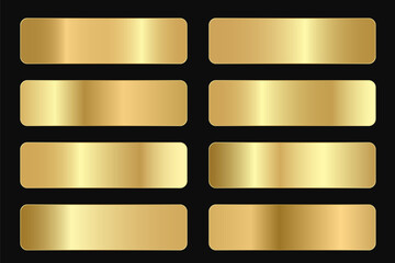 Metal Gold Bronze gradient vector set © Oleksii