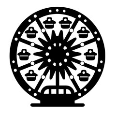 Ferris wheel icon, Simple vector illustration