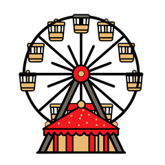Ferris wheel icon, Simple vector illustration