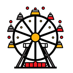 Ferris wheel icon, Simple vector illustration