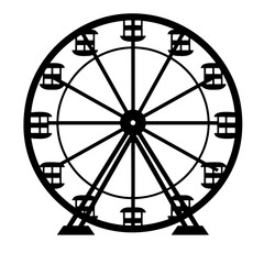 Ferris wheel icon, Simple vector illustration
