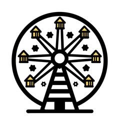 Ferris wheel icon, Simple vector illustration
