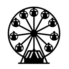 Ferris wheel icon, Simple vector illustration
