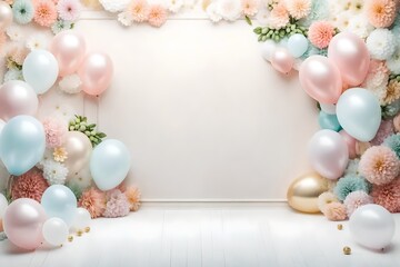 christmas frame with balls and decorations