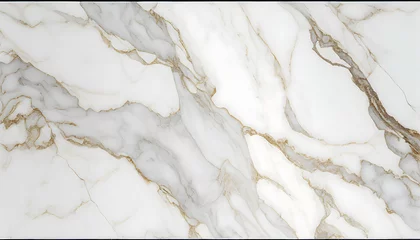 Foto op Aluminium white brown beige Carrara marble stone texture. generative ai. © mhebub