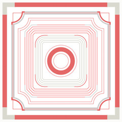 vector abstract square pattern, silk scarf design, fashion textile ornament Bandanna shawl, tablecloth fabric print, silk neck scarf,sealing, tile, floor tile, farsealing, texture, circle.