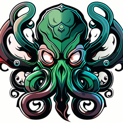 Monster.Vector illustration ready for vinyl cutting. Vinyl-ready. © wannasak