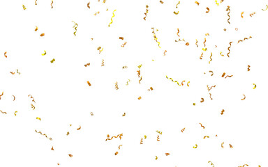 Realistic Golden Confetti and serpentine explosion For The Festival Party Ribbon Blast Carnival...