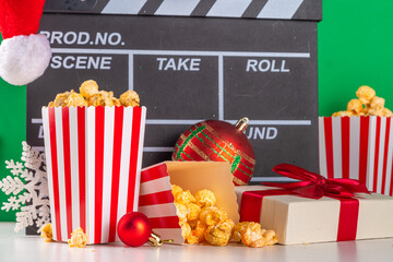 Christmas movie night part, Gather friends and family for home cinema. Invitations to New Year,...