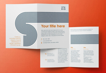 Colorful Geometric and Abstract Diptych Brochure Layout