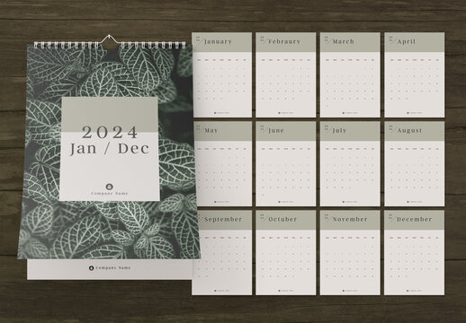 Vertical A4 2023 Calendar Template Layout