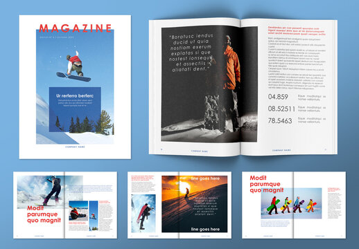 Winter Extreme Sports Magazine Layout