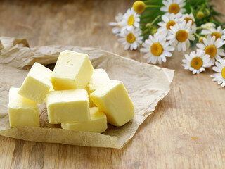 natural organic butter on the table