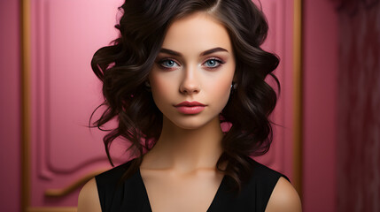 Fototapeta premium Beautiful brunette woman