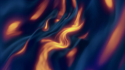 ultra smooth effect of gradient of orange and blue colors, on a dark background