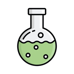 flask vector icon isolated on white background