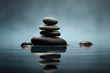 Zen SPA stone water artistic conception picture minimalist photography style composition aesthetic