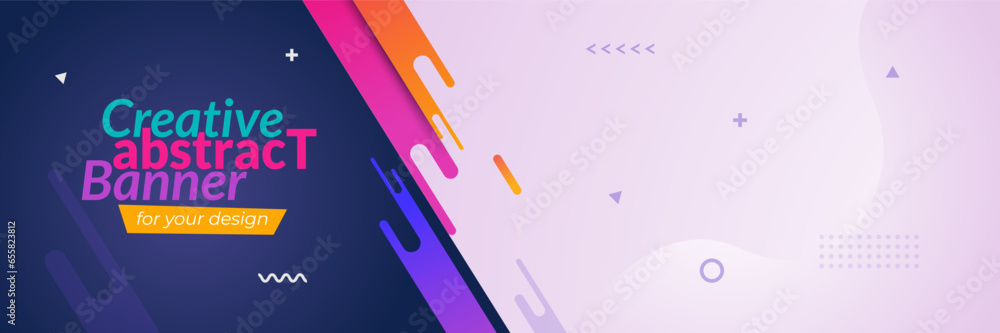 Aufkleber vector abstract banner design web template. color gradient background, geometric halftone pattern, v