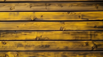 Old wooden planks, yellow background. Grunge, for interior or exterior design with copy space for text or image, banner background.