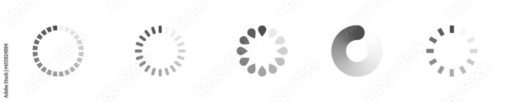 Poster download sign set. load icons set. load system. data load. loading bar. froze computer. vector stock