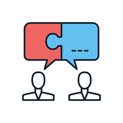 Solution related vector icon. Isolated on white background. Vector illustration