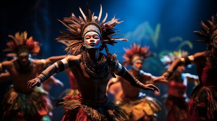 Dance along with the captivating performers at the Awa Dance Festival, moving to the rhythm of tradition.  - obrazy, fototapety, plakaty