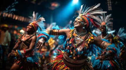 Join the energetic dance performances at the Awa Dance Festival, a lively expression of culture.  - obrazy, fototapety, plakaty