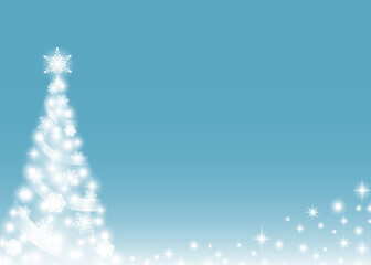 結晶の輝くツリーイラスト