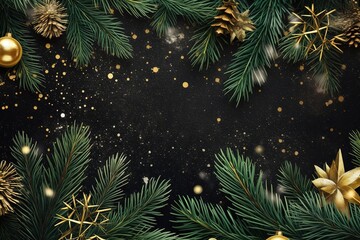 Background image with christmas tree theme with Generative AI technology