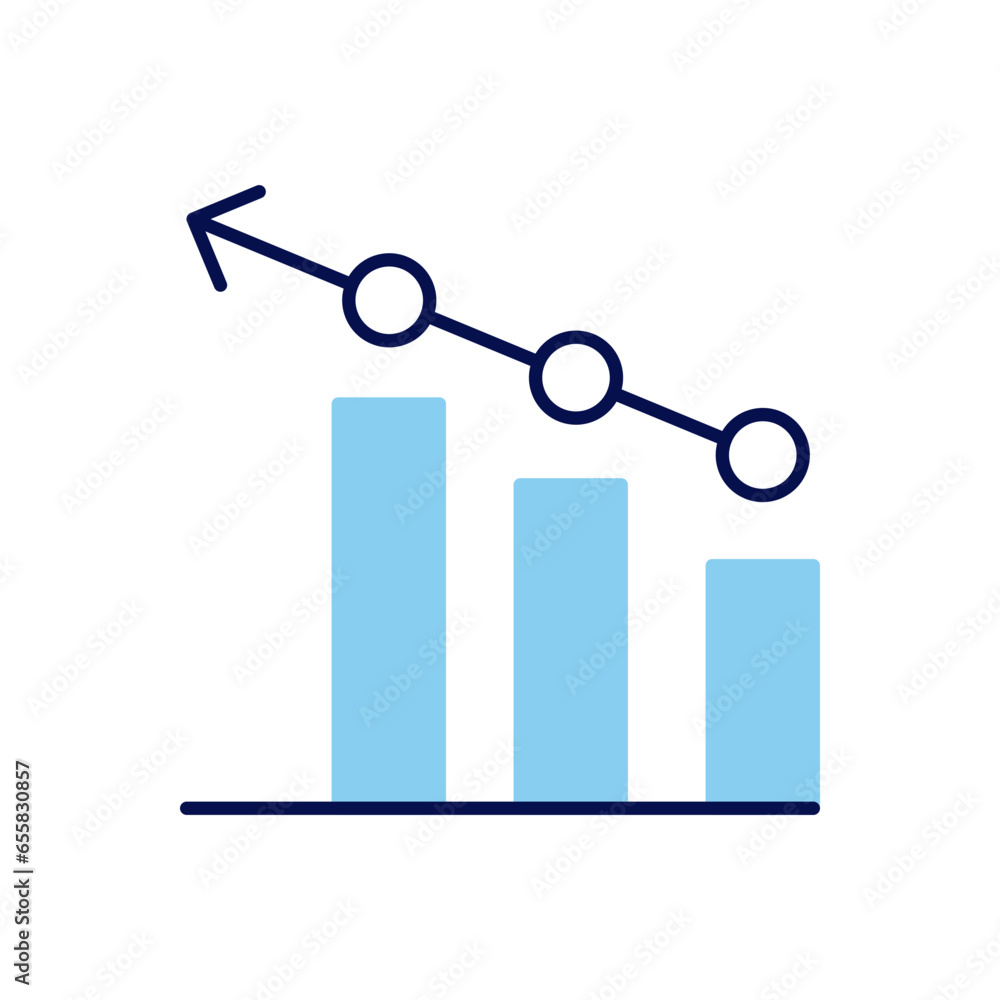 Wall mural bar chart related vector icon. isolated on white background. vector illustration