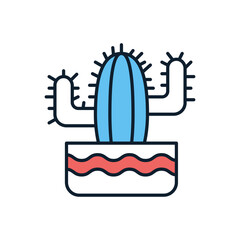 Cactus related vector icon. Isolated on white background. Vector illustration