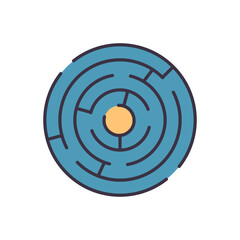 Labyrinth related vector icon. Isolated on white background. Vector illustration
