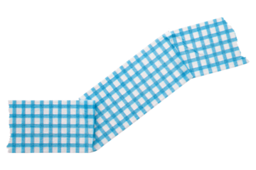 light blue patterned sticker paper tape isolated on transparent background.
