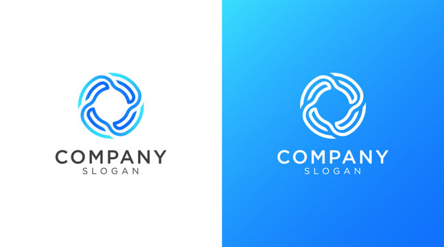 Letter O logo design for various types of businesses and company. colorful, modern, geometric, luxury letter o logo set