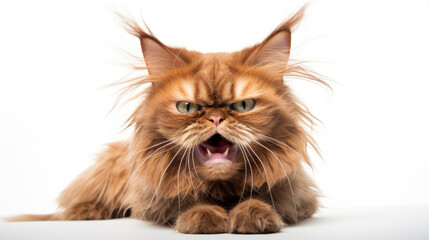 Amusing feline with crossed eyes.