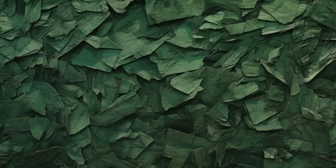 Fensteraufkleber Green wood chips, wood shavings, texture, background © Teppi