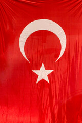 close up of Turkish flag