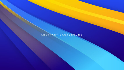 abstract geometric gradient blue and orange background premium vector