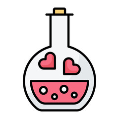 Love Water Colored Outline Icon