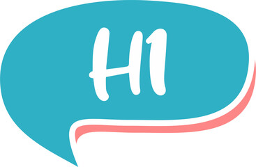 Obraz premium HI bubble talk vector icon