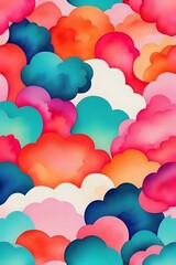 Obraz premium background Watercolor paint with colorful design made with Generative AI