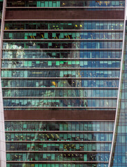 Fototapeta na wymiar Facade of a modern high-rise office building close-up.