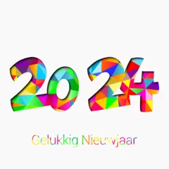 Fototapeten 2024 - gelukkig nieuwjaar 2024 © guillaume_photo
