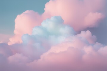 Obraz premium pastel cloud serenity cloudy background light pink light blue