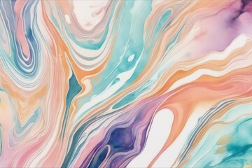 Obraz premium watercolor of pastel ink colors colorful marble background abstract paint slash pattern