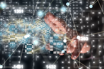 Technology background. Big data concept