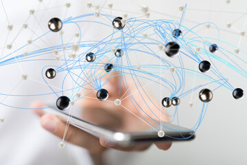 conference Digital Network and data concept 3d